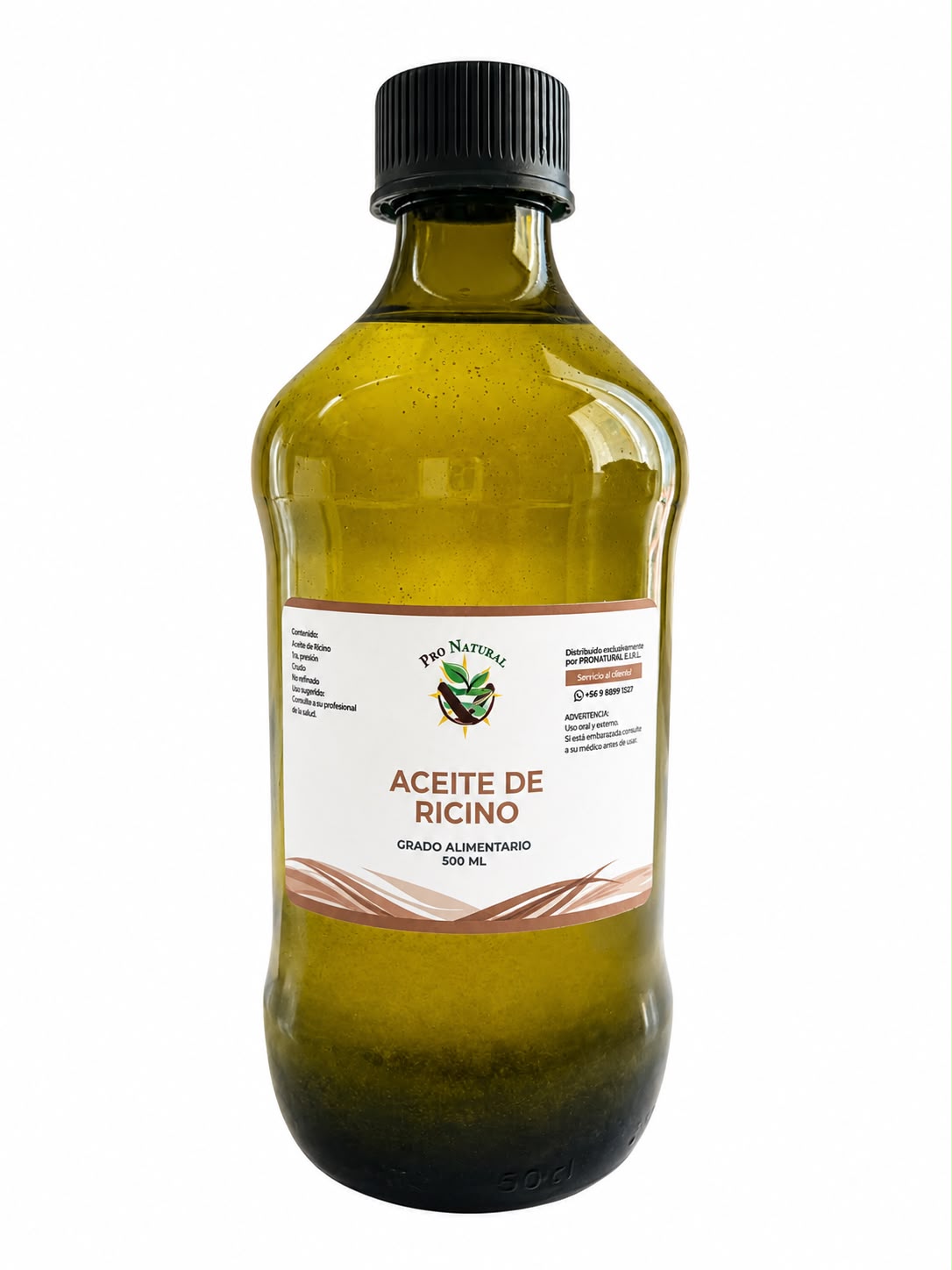 ACEITE DE RICINO 500 ML. GRADO ALIMENTARIO